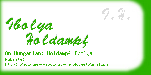 ibolya holdampf business card